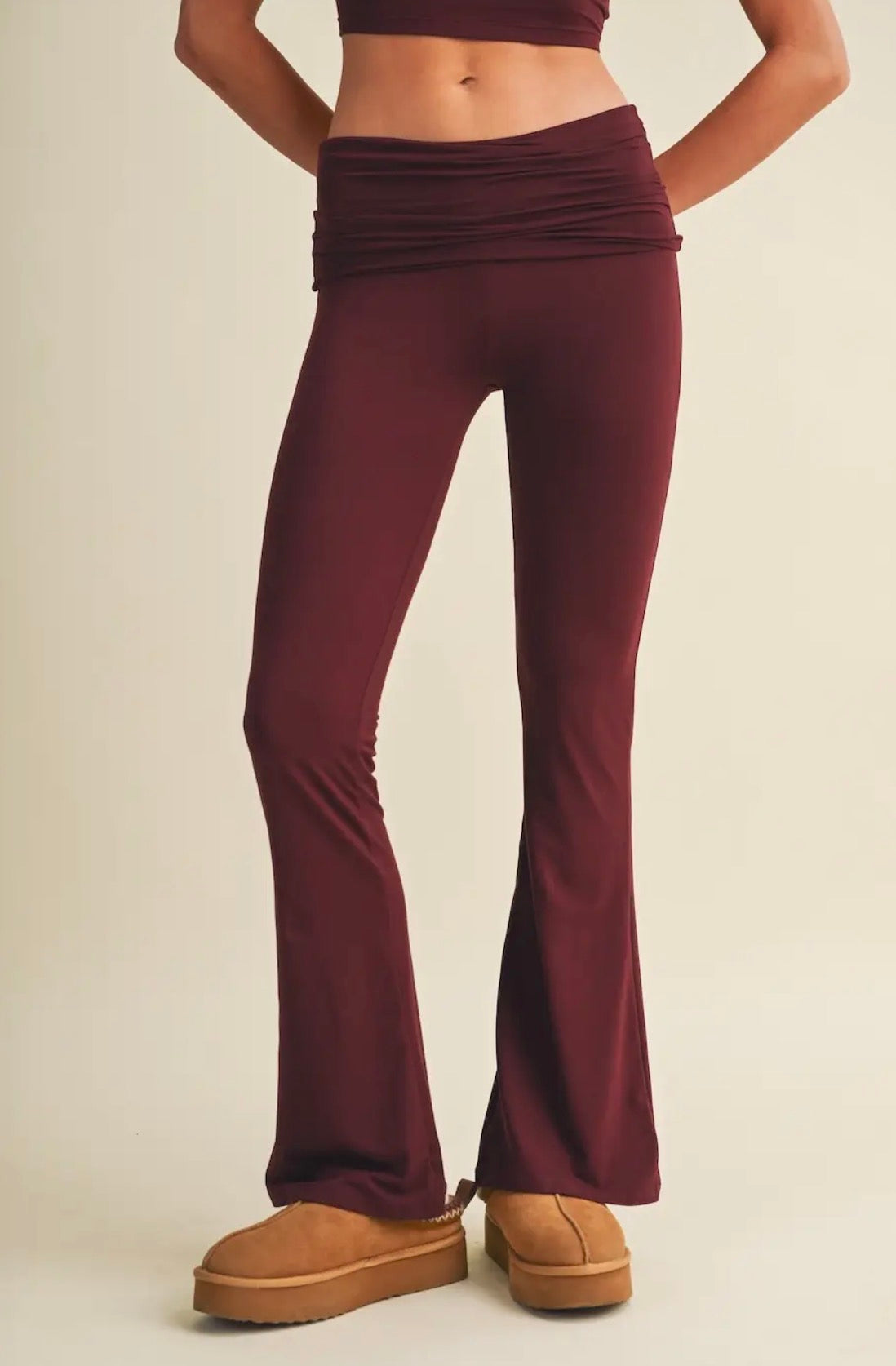 renee flares - burgundy