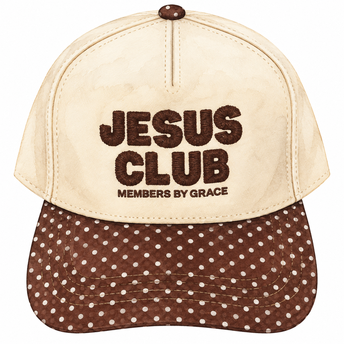 jesus club trucker - polka dots