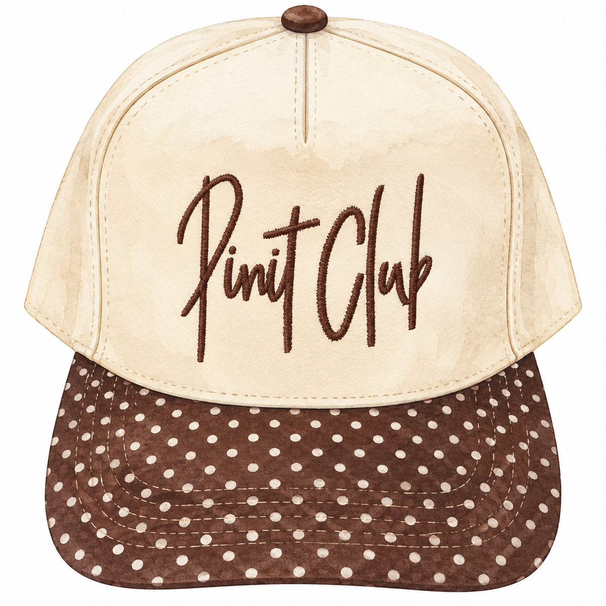 pinit club trucker - brown polka