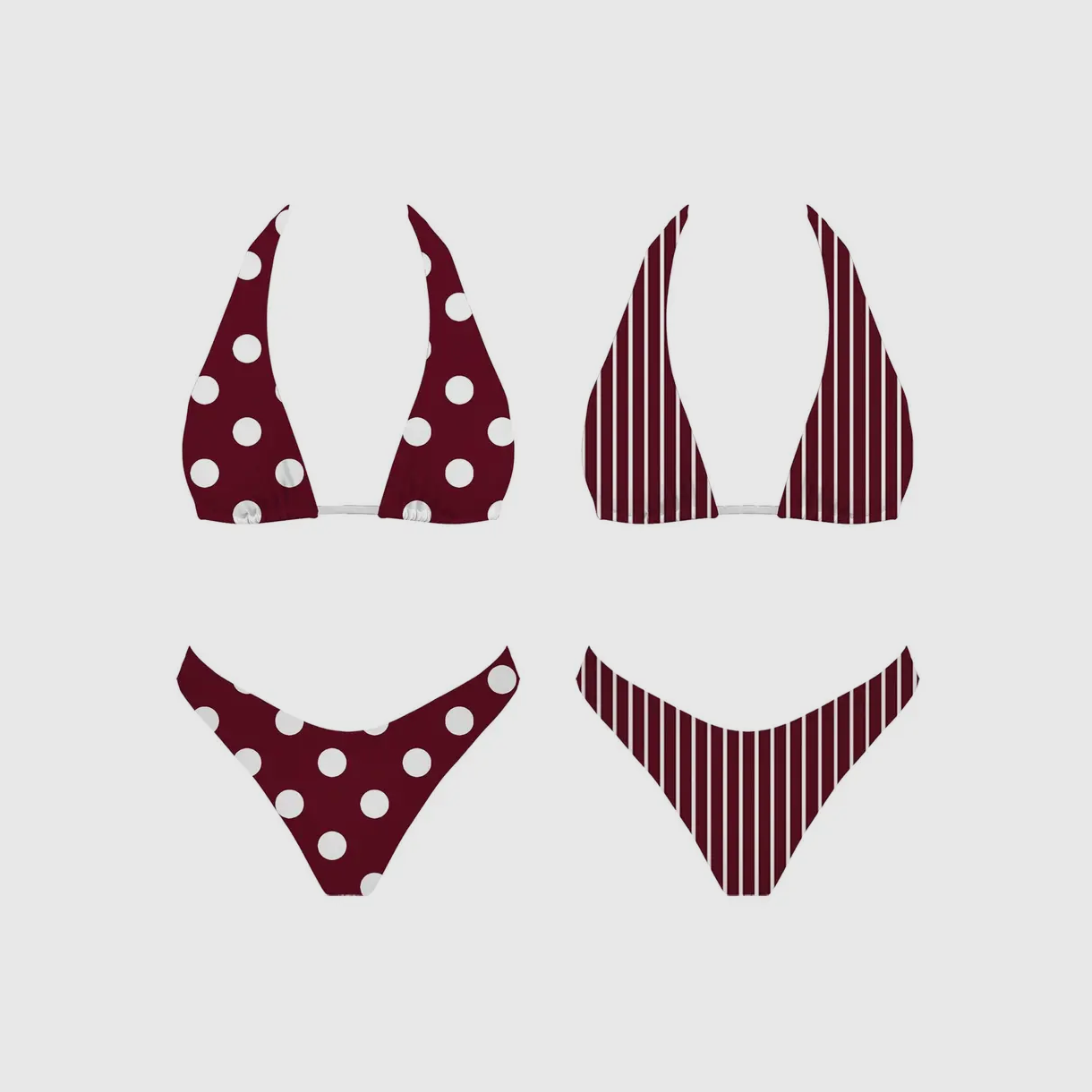 bondi bikini - maroon