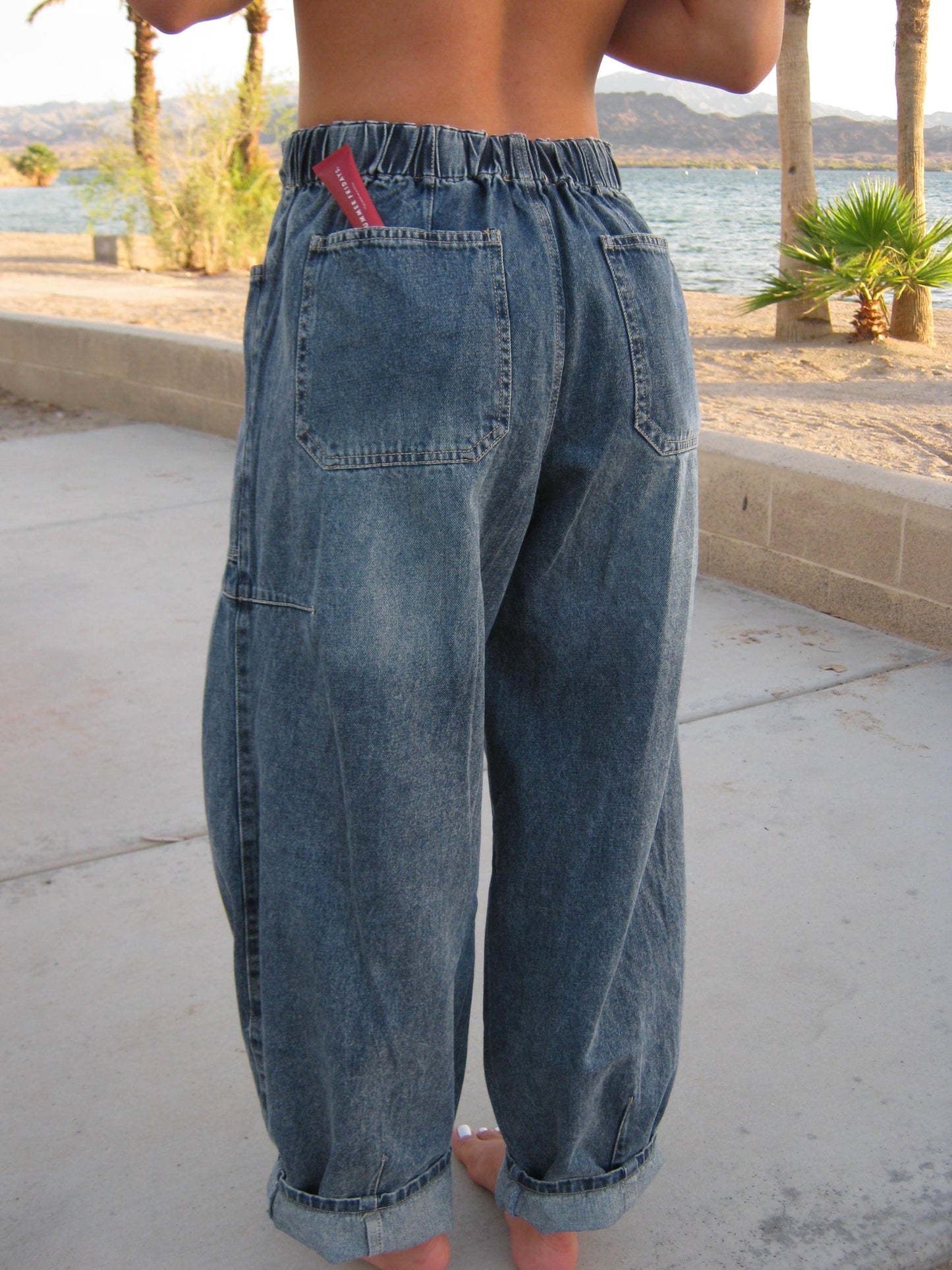 bodhi barrel jeans - dark wash