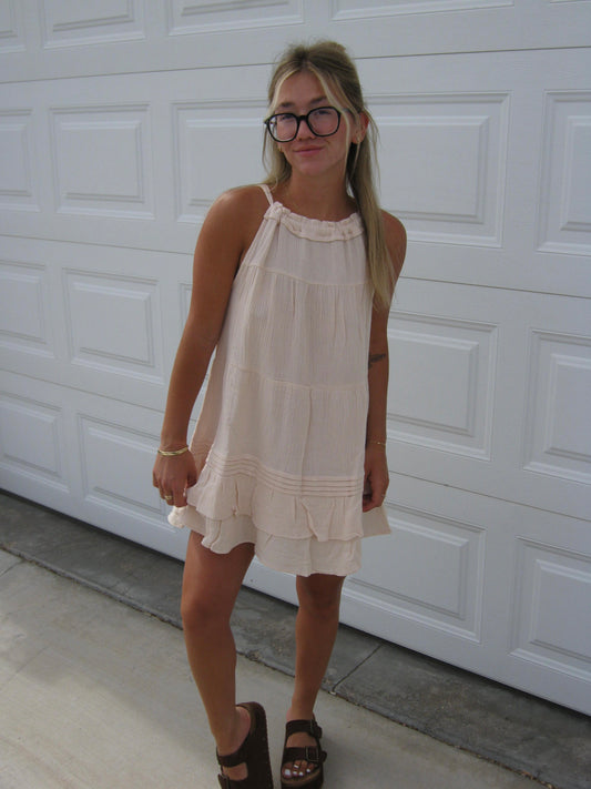 logan mini dress - cream