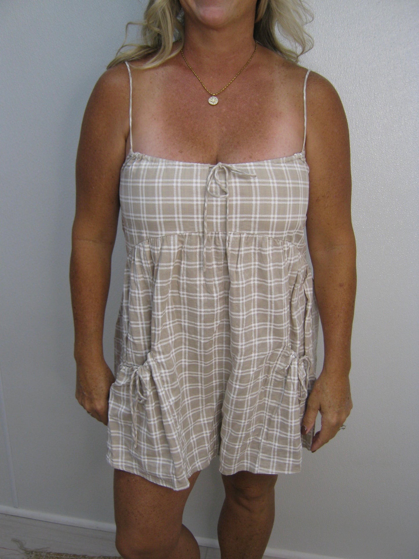 plaid romper
