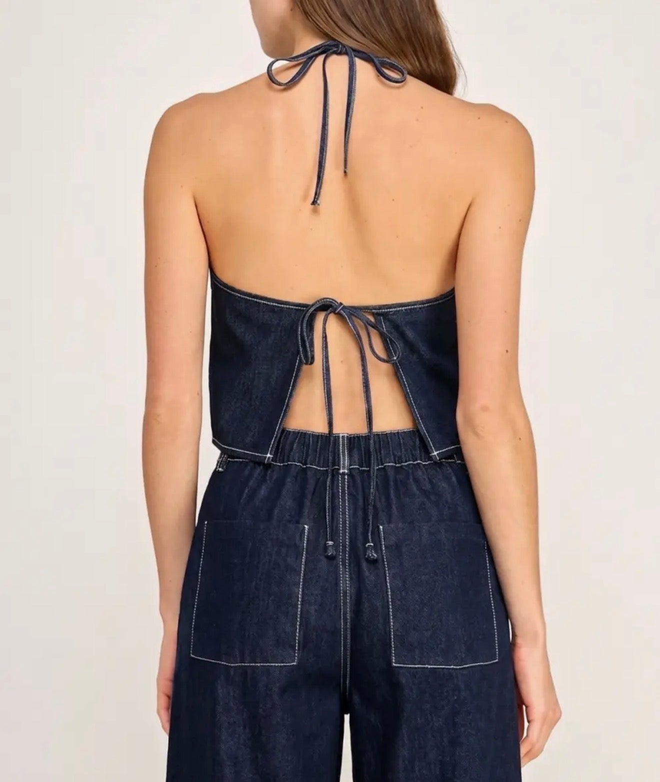 paston denim halter