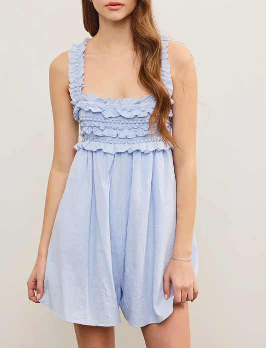rayelynn romper - blue