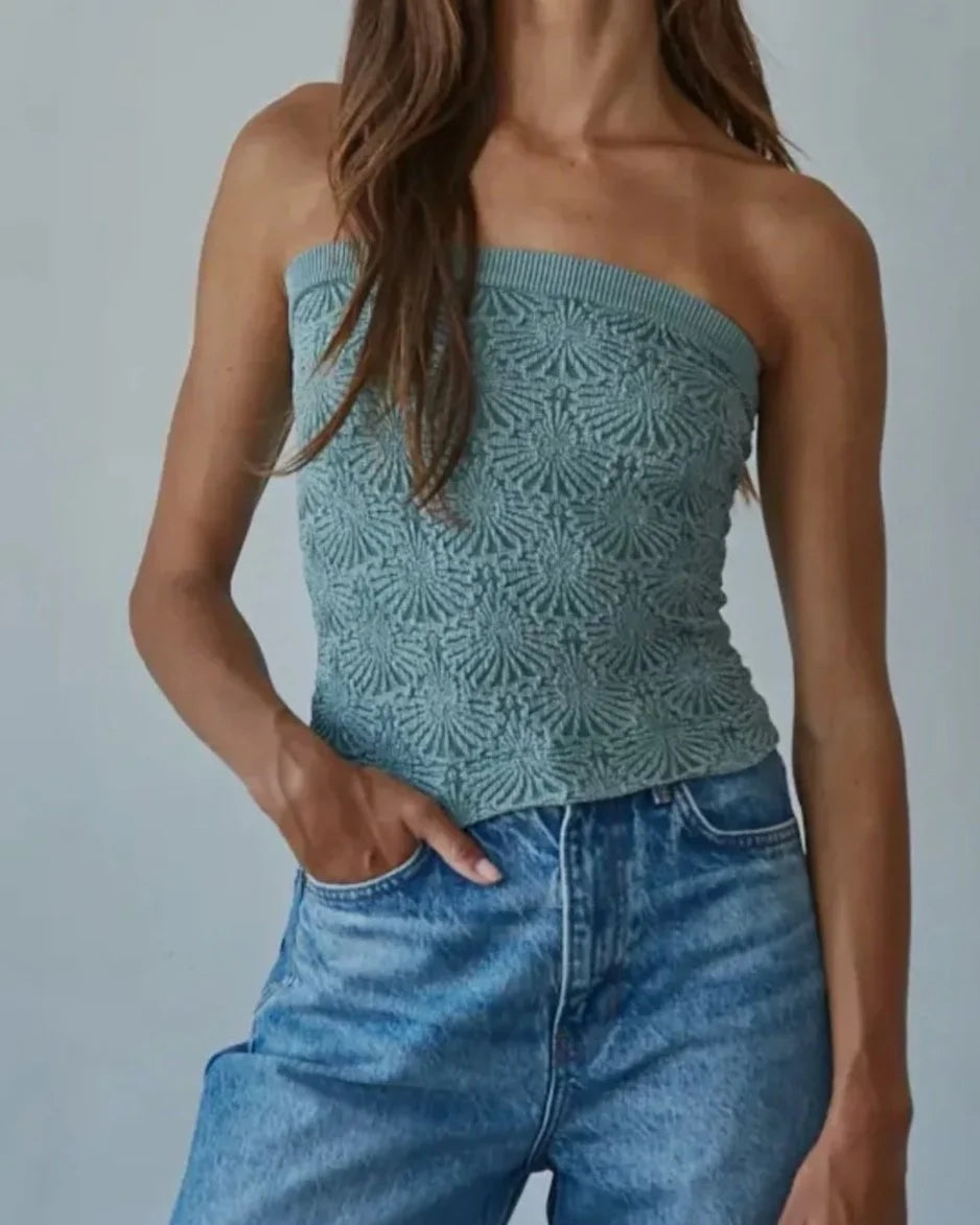 marilynn tube top - dark sage