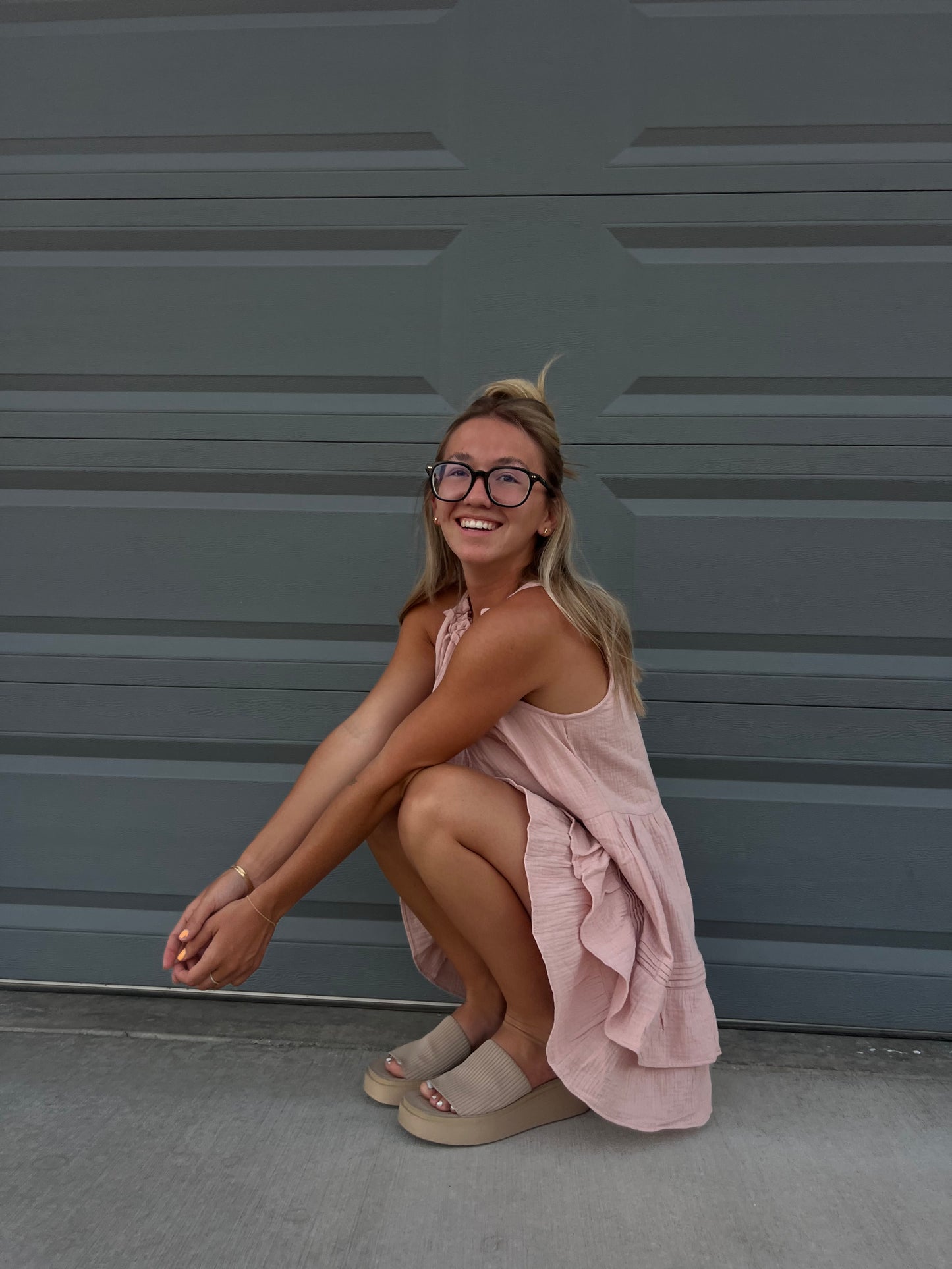 logan mini dress - blush