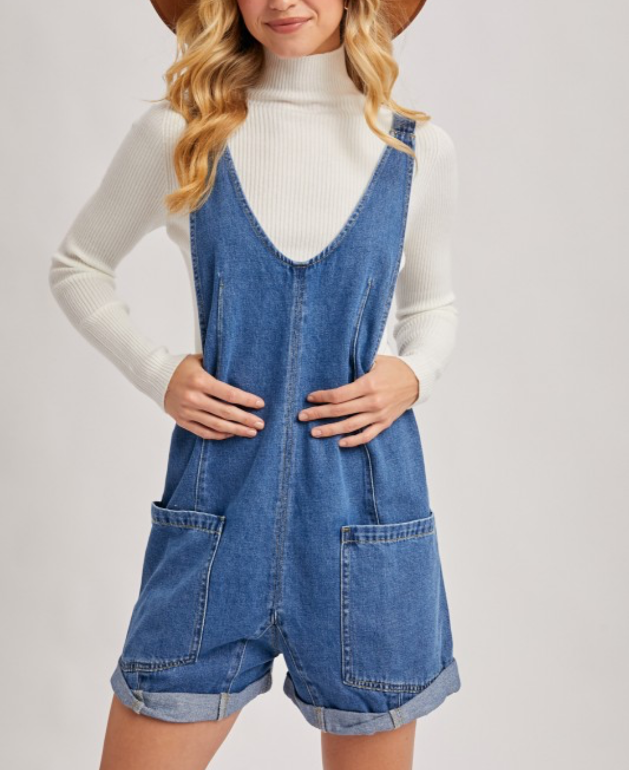 miley denim shortalls