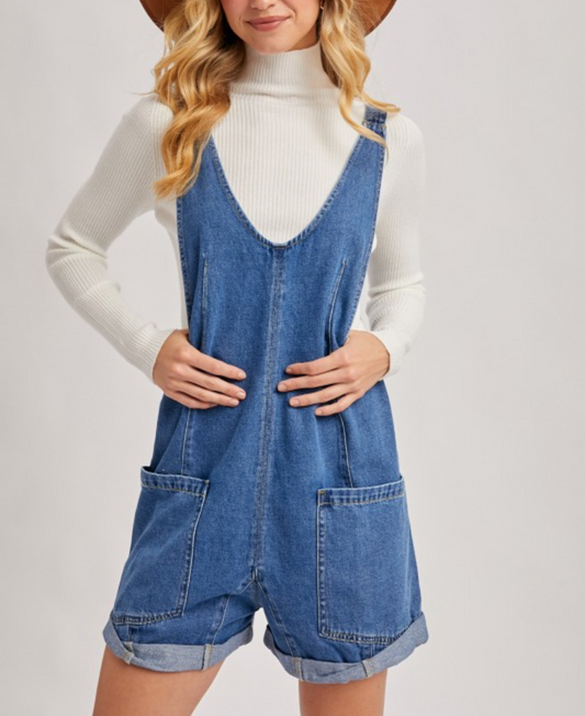 miley denim shortalls