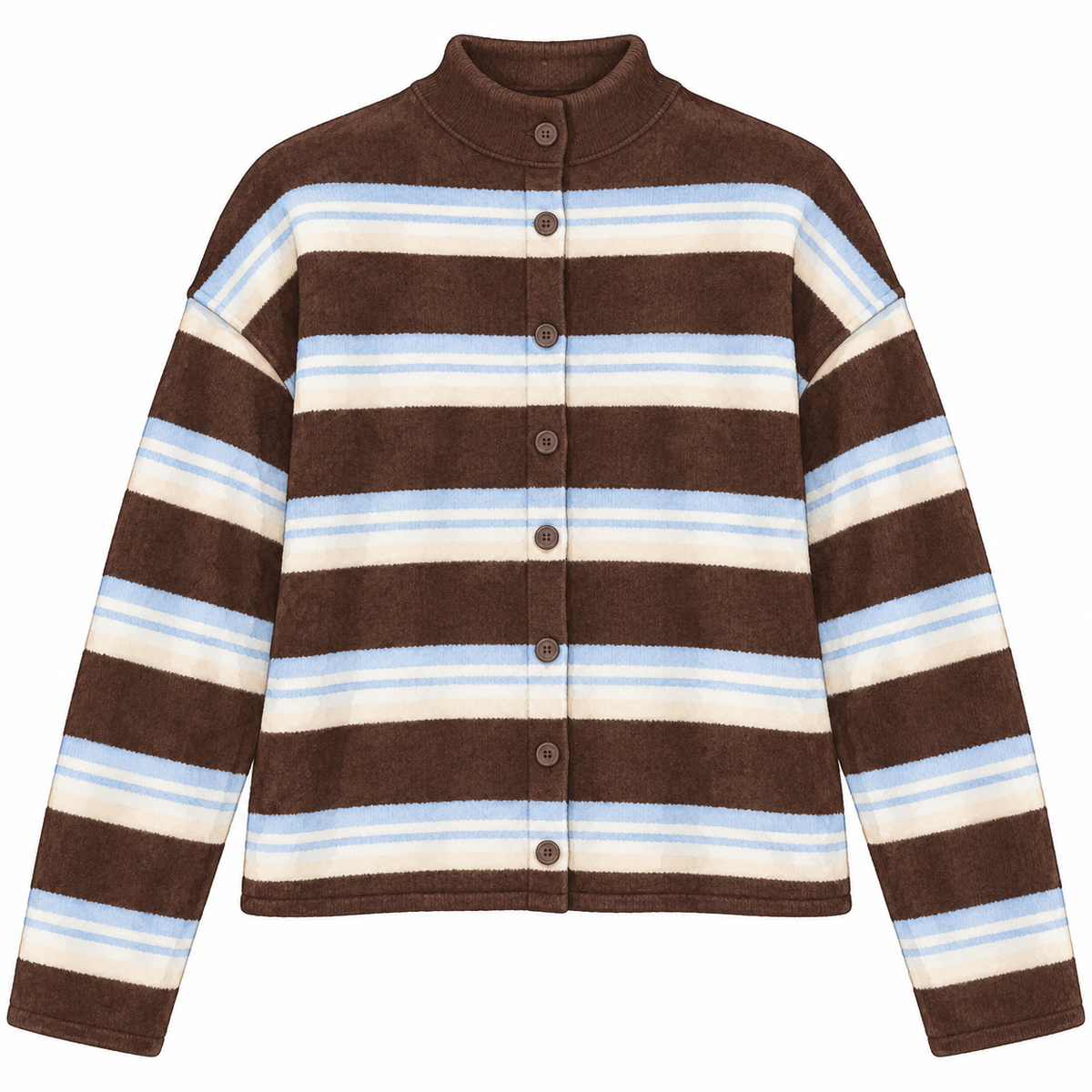 luca striped mockneck sweater