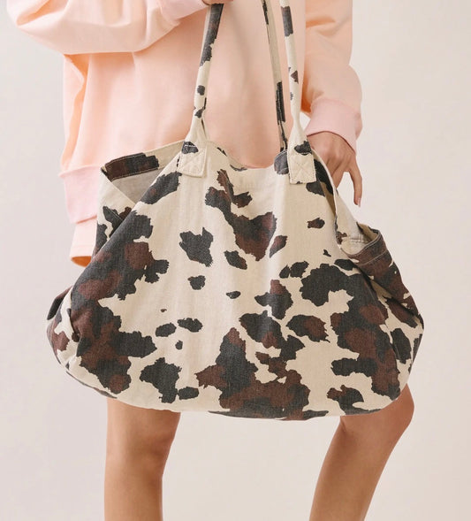 cow print tote