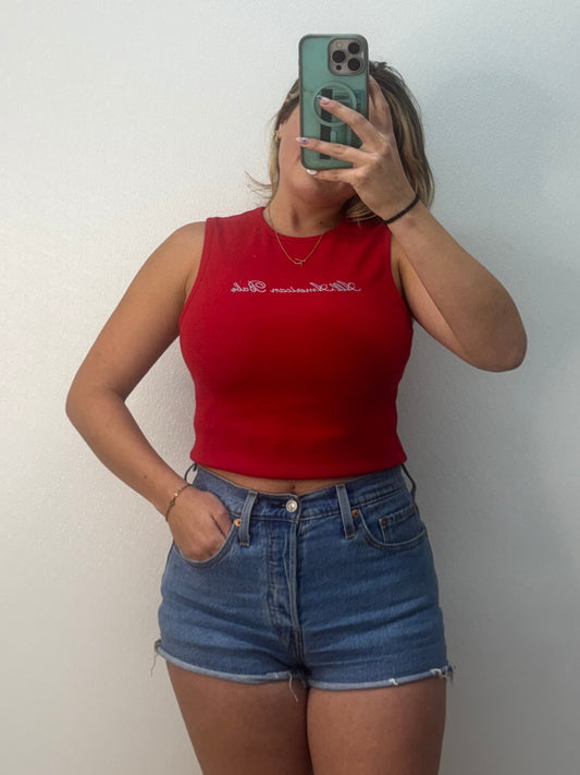 all american babe tank - red