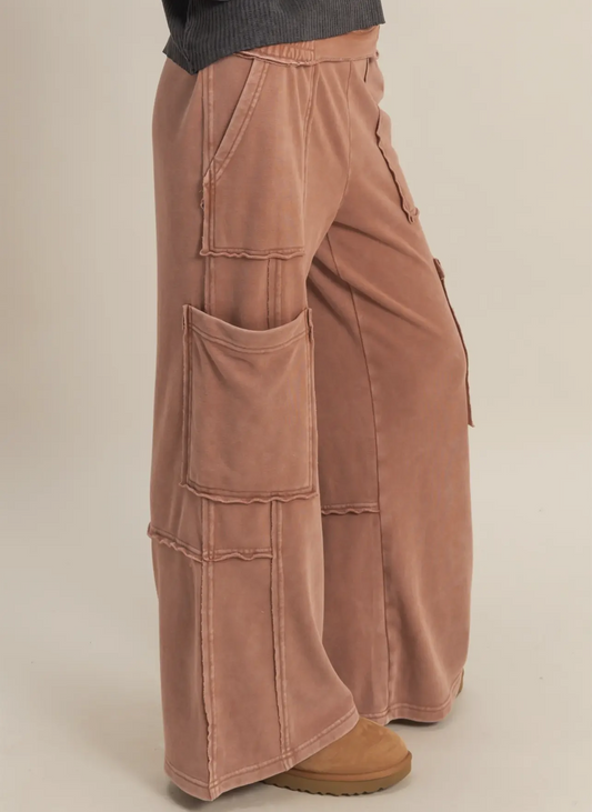 haven sweatpants - chestnut