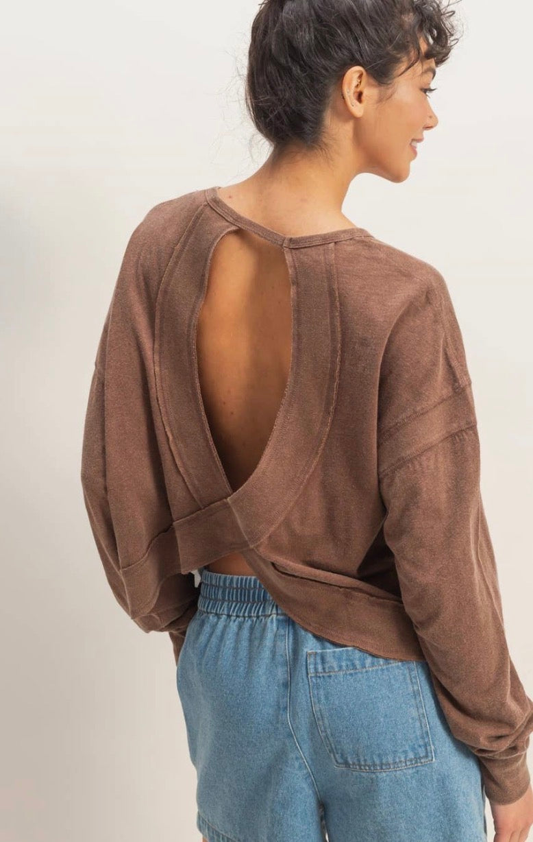 casper longsleeve - brown