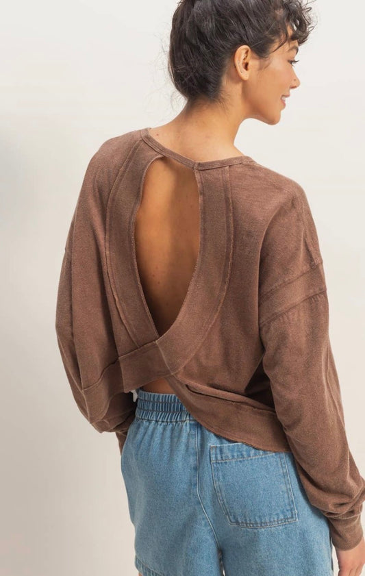 casper longsleeve - brown