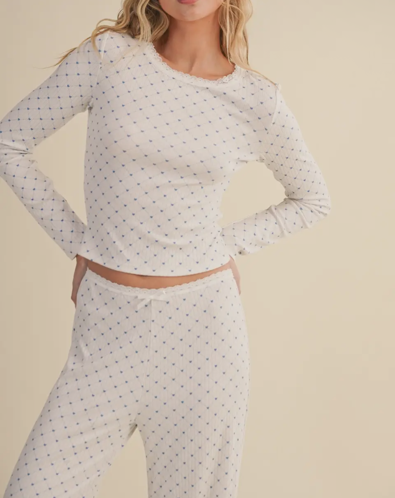 lacey pointelle set
