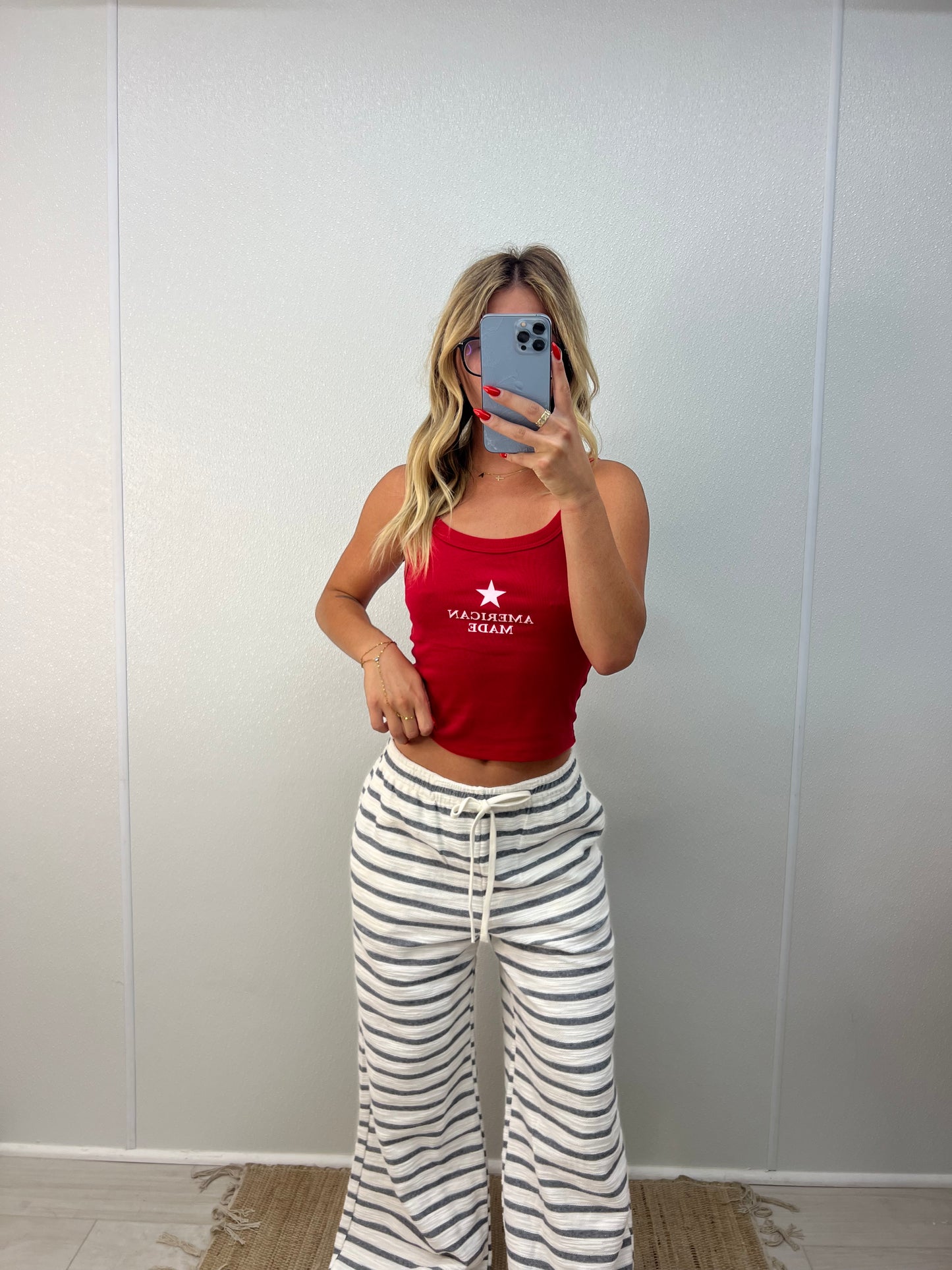 jonah striped pants - navy