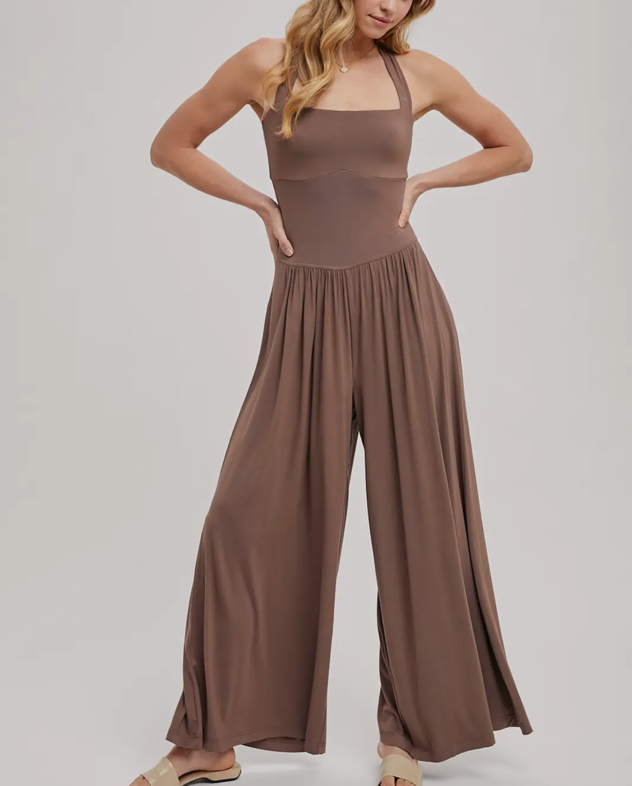 tawny jumpsuit - brown