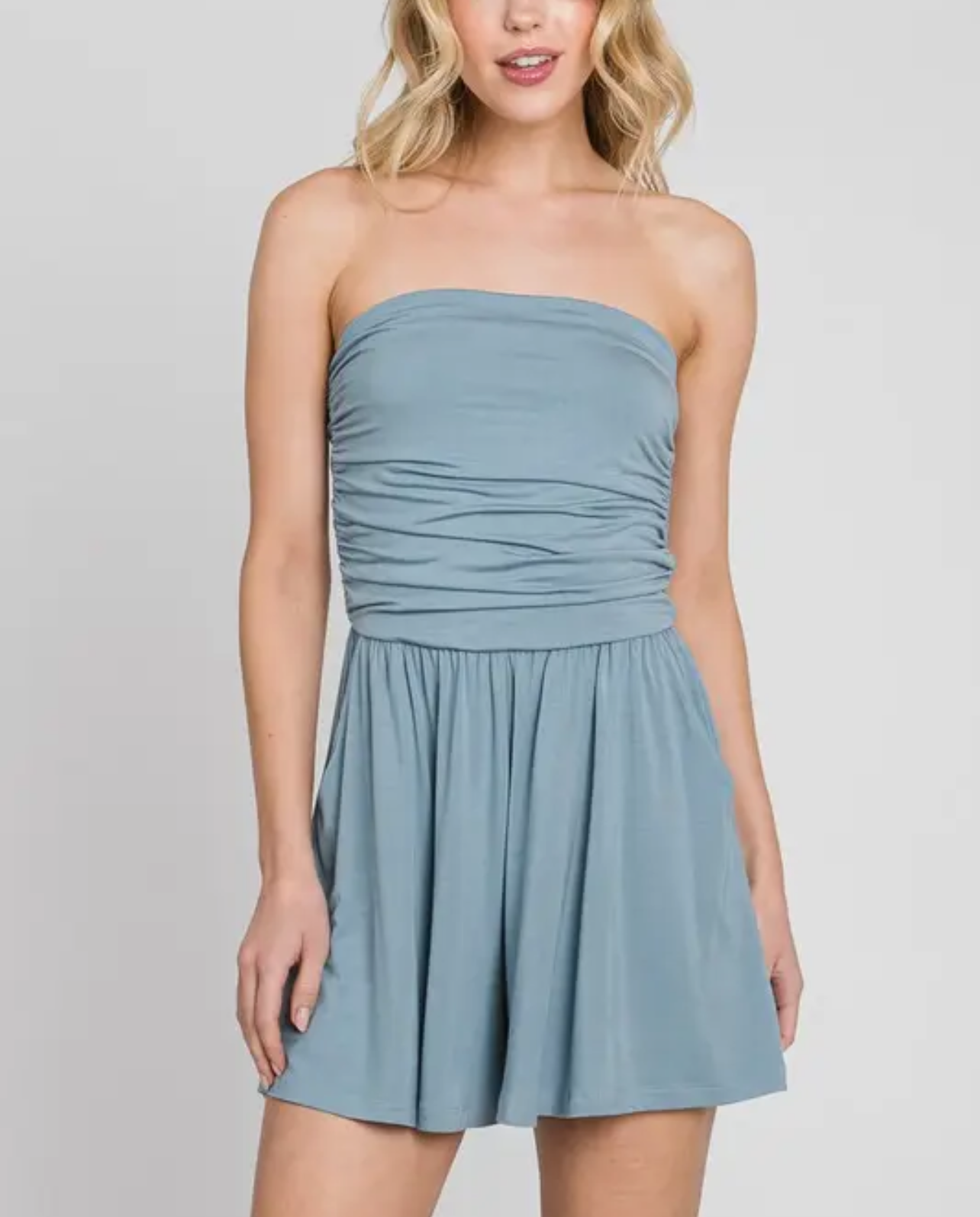 tara romper - blue