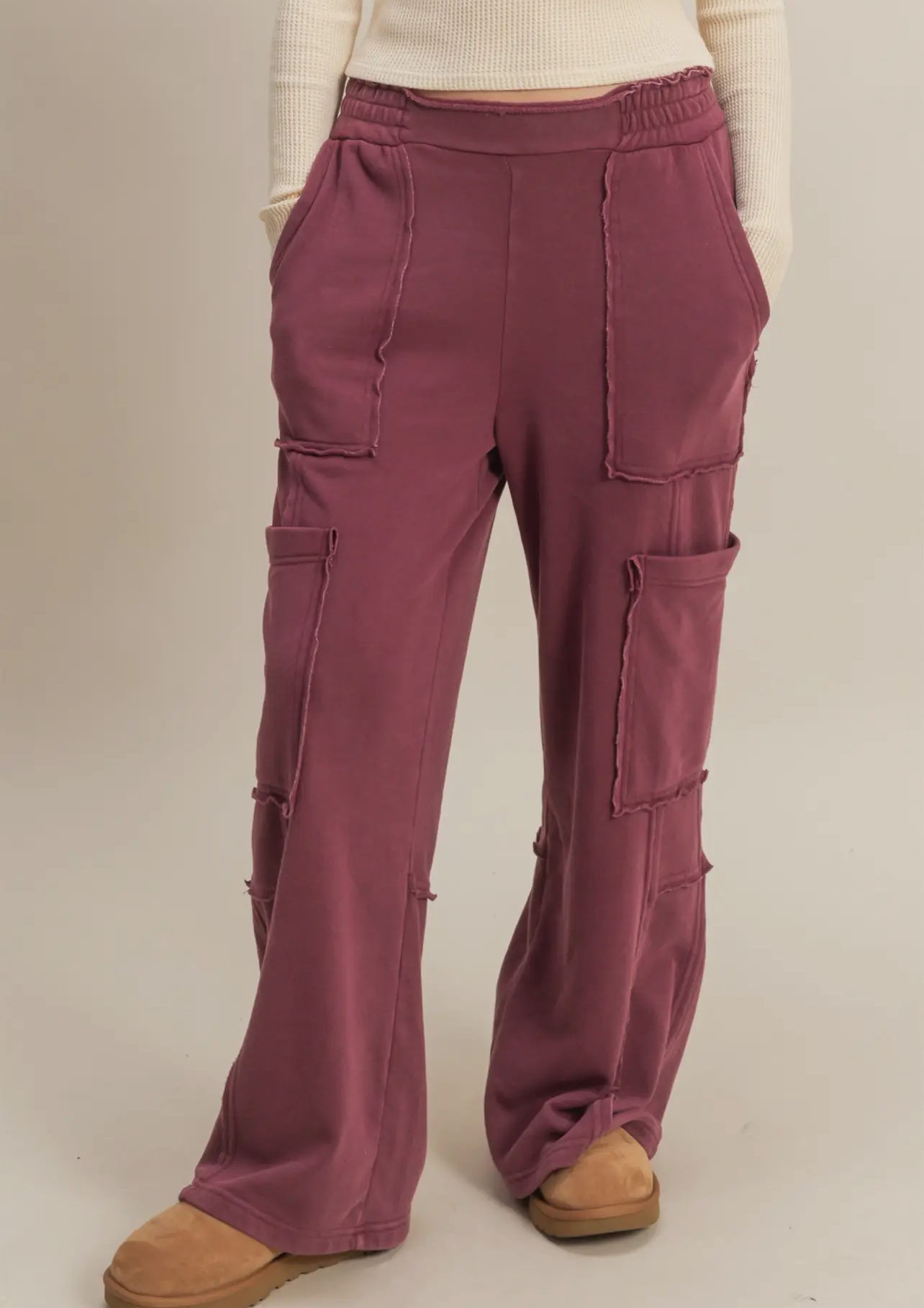 haven sweatpants - dark cherry