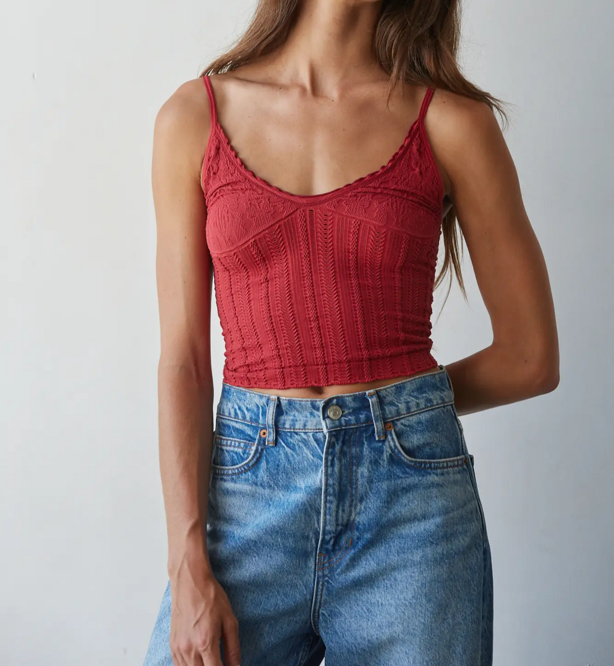 cherry textured tank