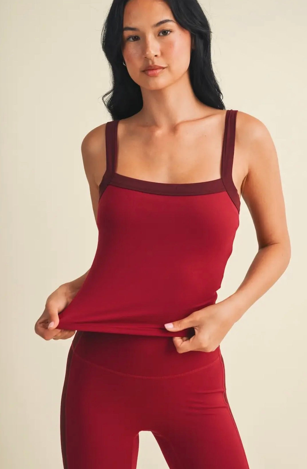 cherry contrast tank