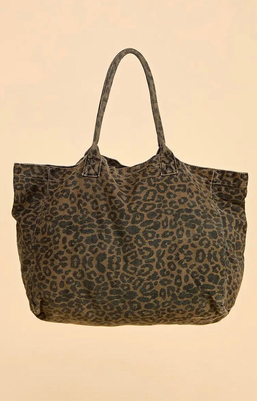 cheetah print tote