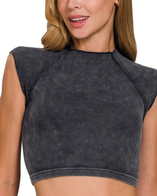 carri seamless tee - black