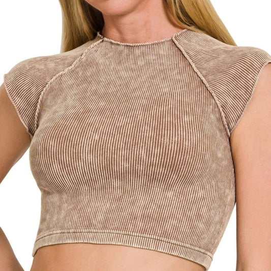 carri seamless tee - ash mocha
