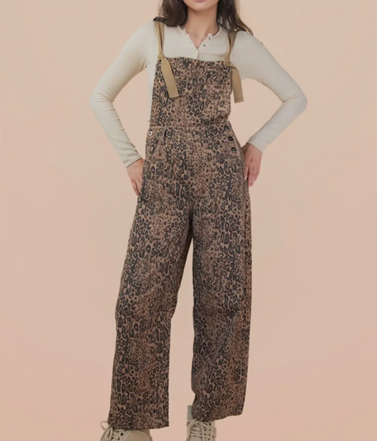 leopard overalls