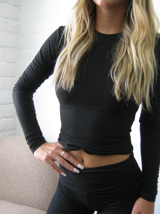 renee long sleeve - black