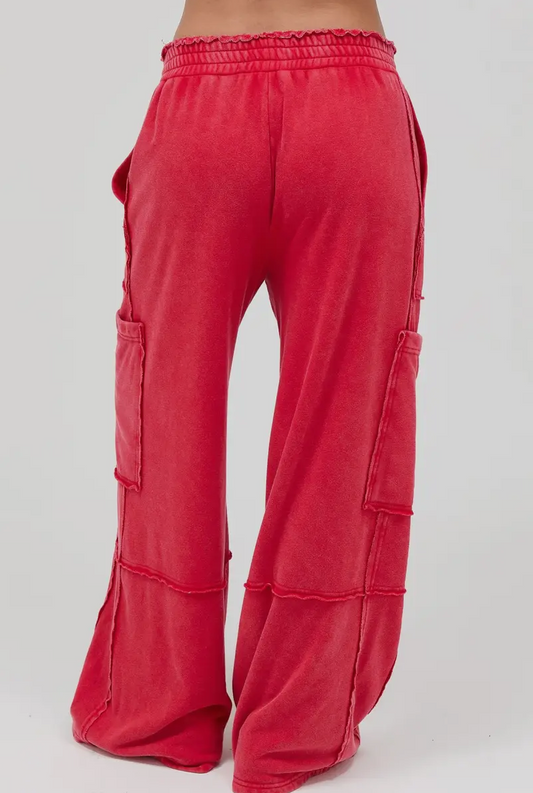 haven sweatpants - red