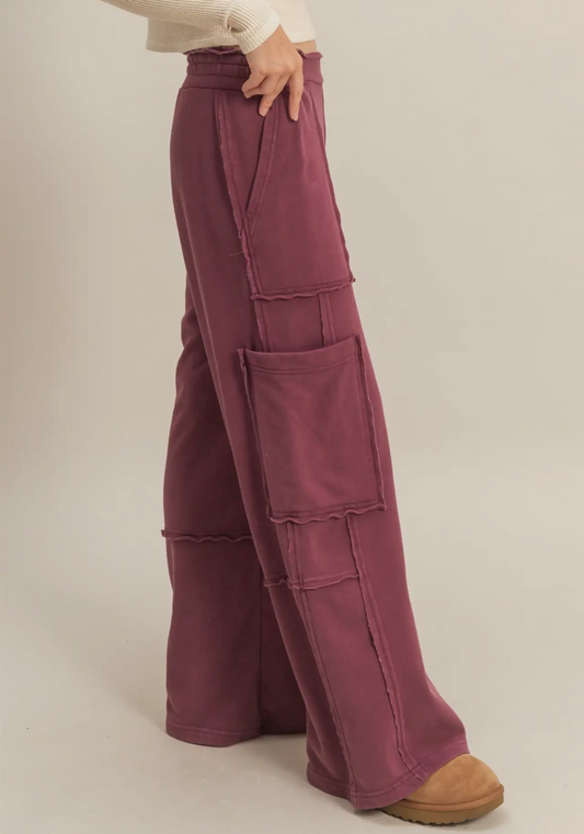 haven sweatpants - dark cherry