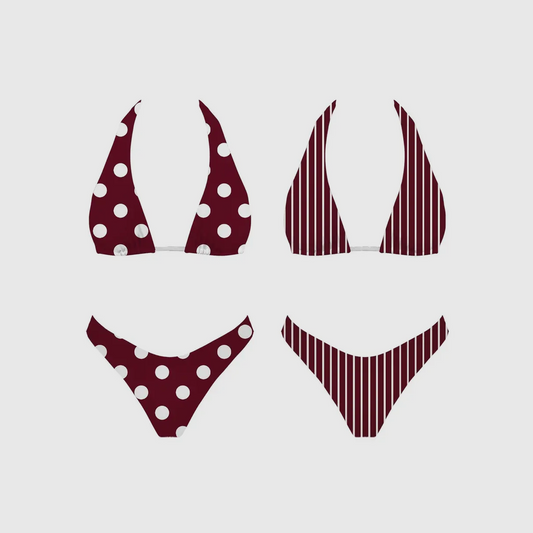 bondi bikini - maroon