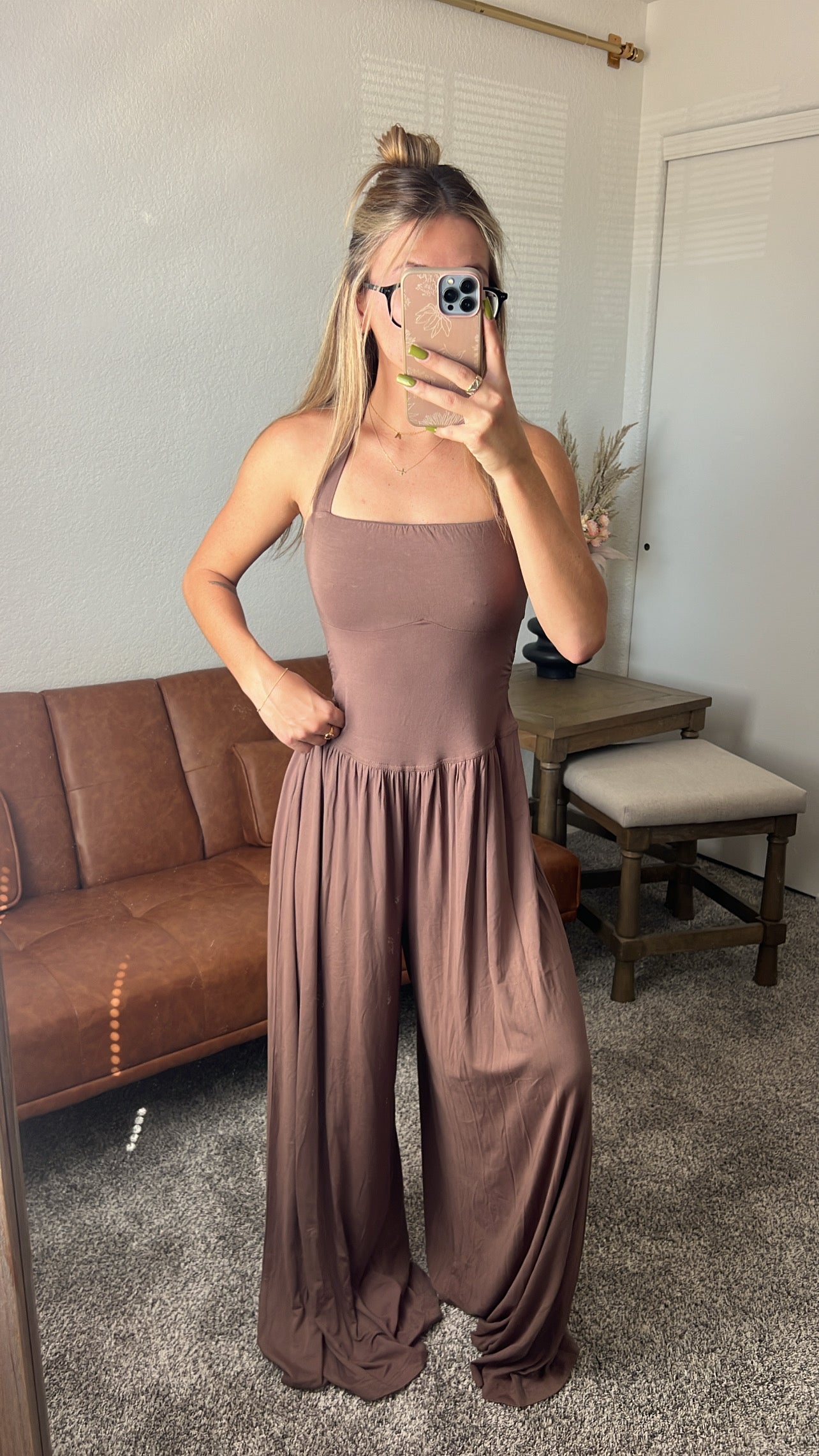 tawny jumpsuit - brown