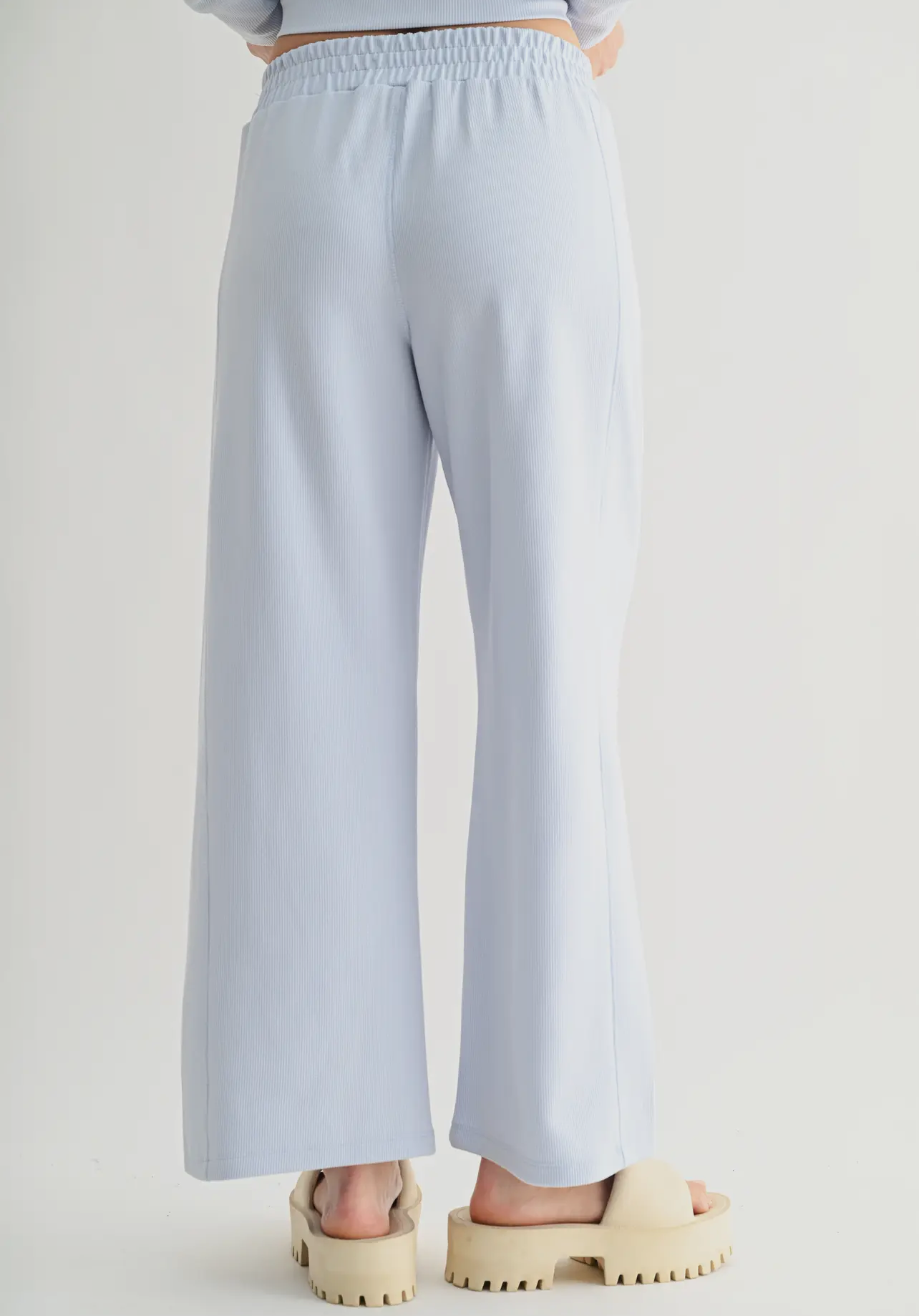 dane ribbed pant - icy blue