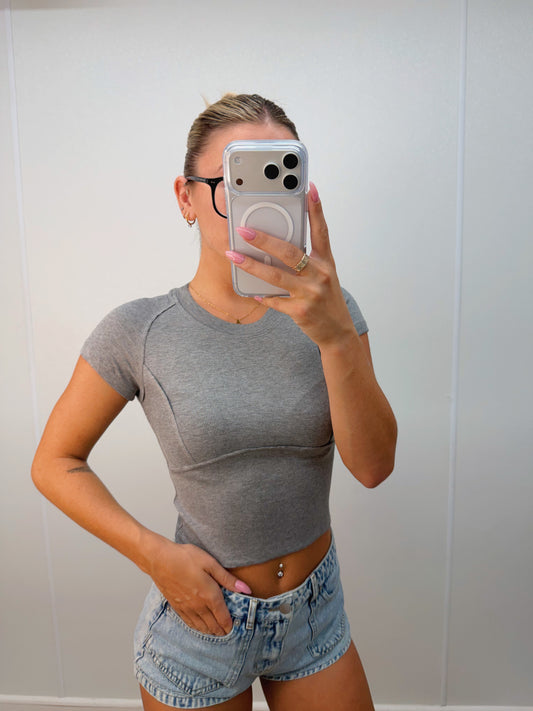 harper tee - gray