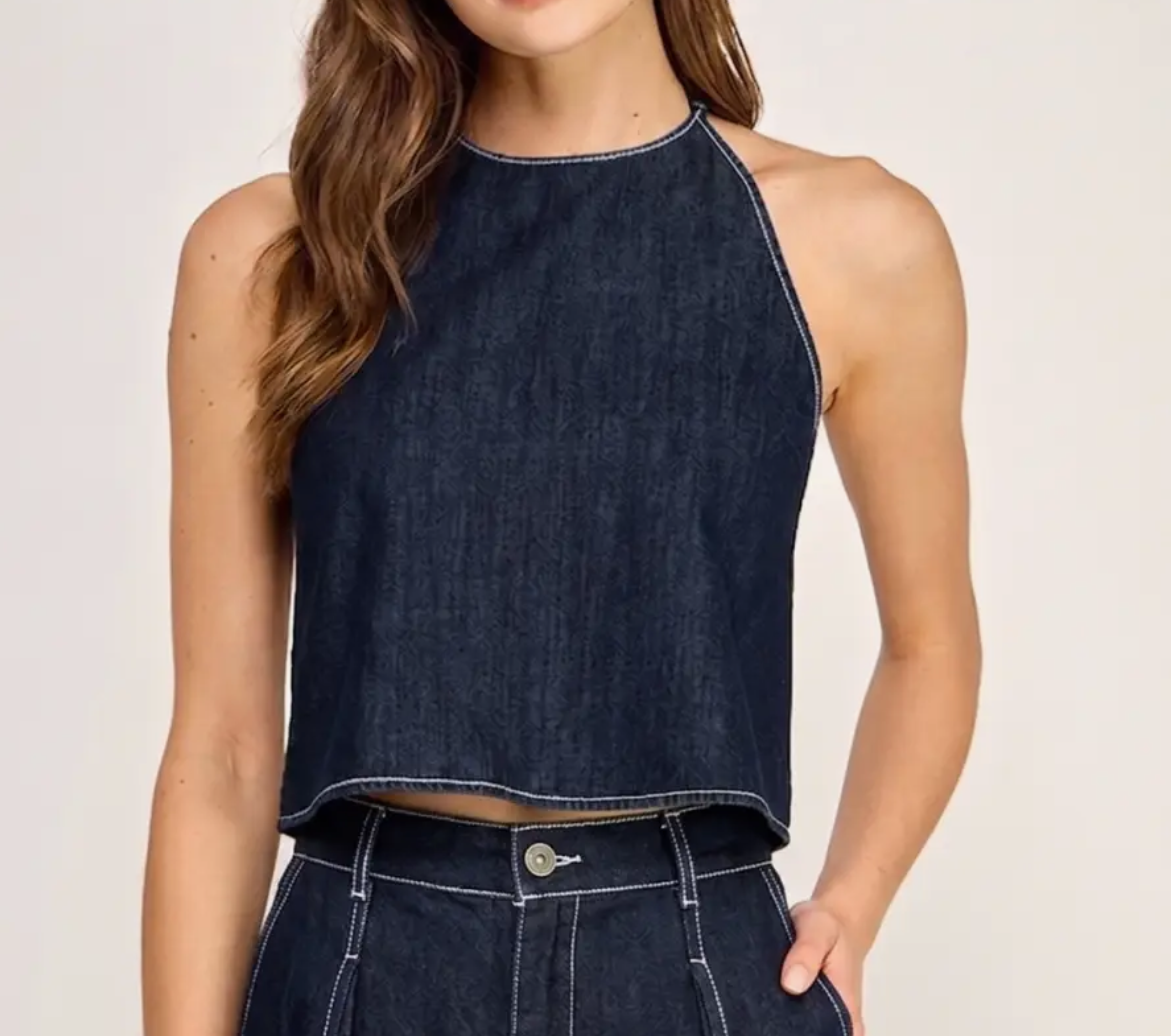 paston denim halter