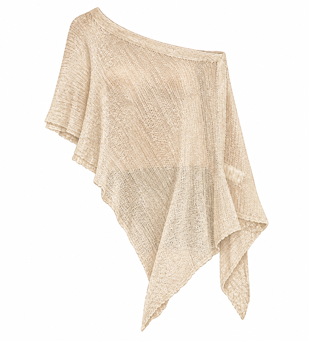 sheer poncho top
