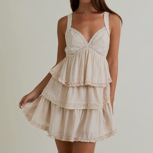 rio lace mini dress