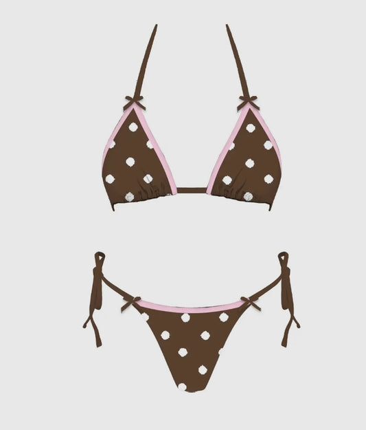 daisy bikini - brown