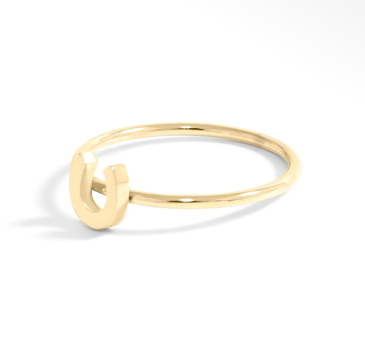 horseshoe ring - gold