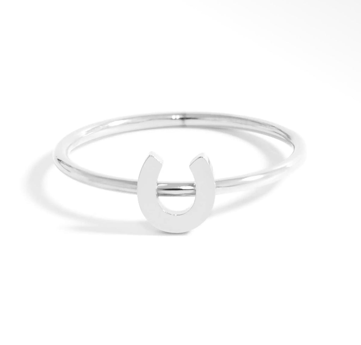 horseshoe ring - silver