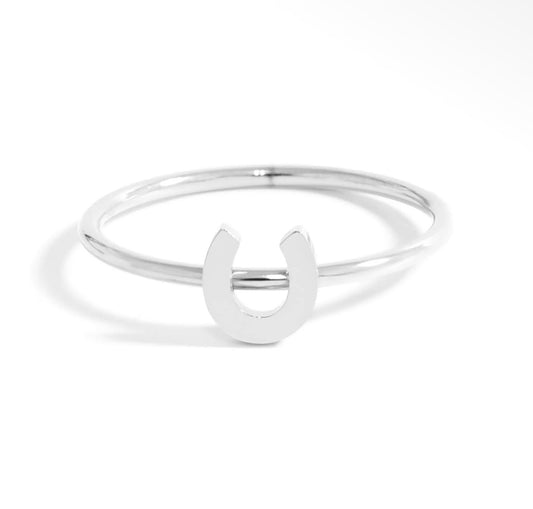 horseshoe ring - silver