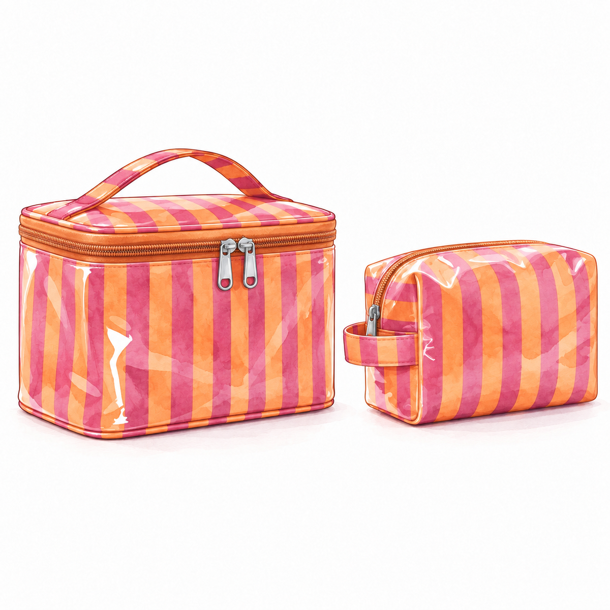 holly getaway bag - orange / pink