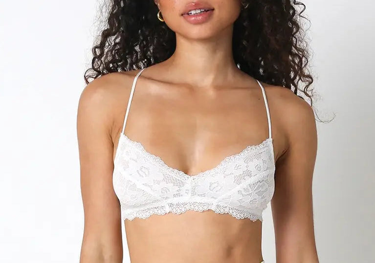 dixie lace bralette - white