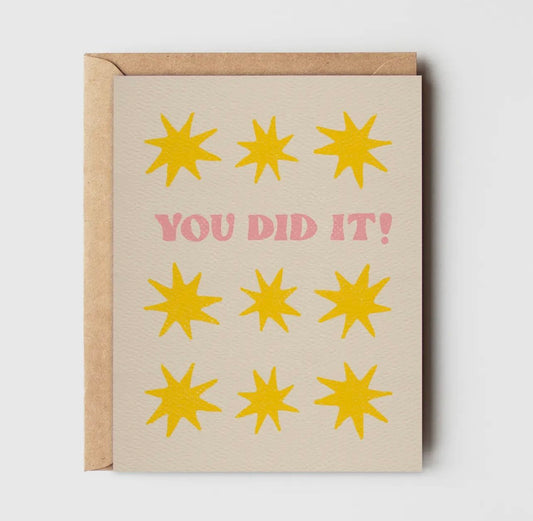you did it card